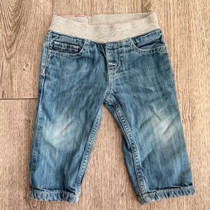True Religion baby boys lined denim jeans elastic waistband size 12-18 month